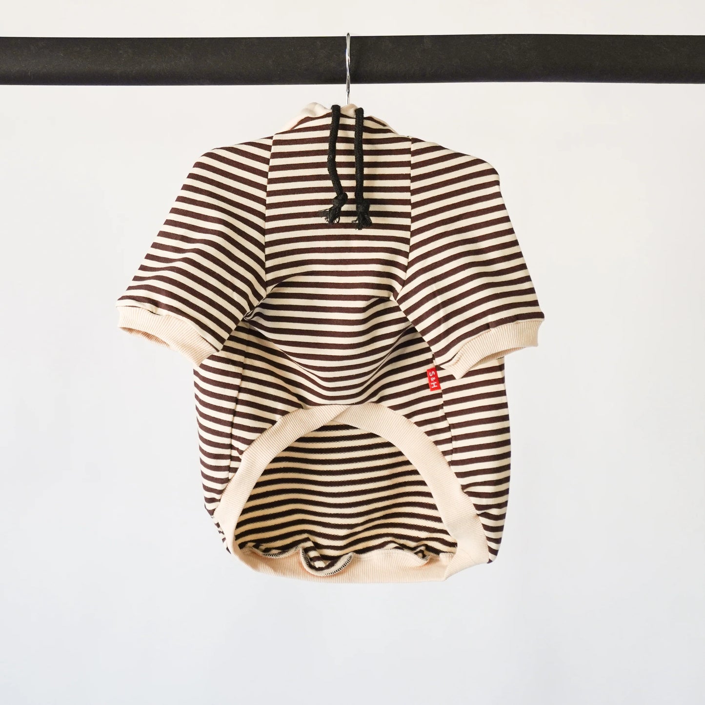 Striped Cotton Dog Hoodie