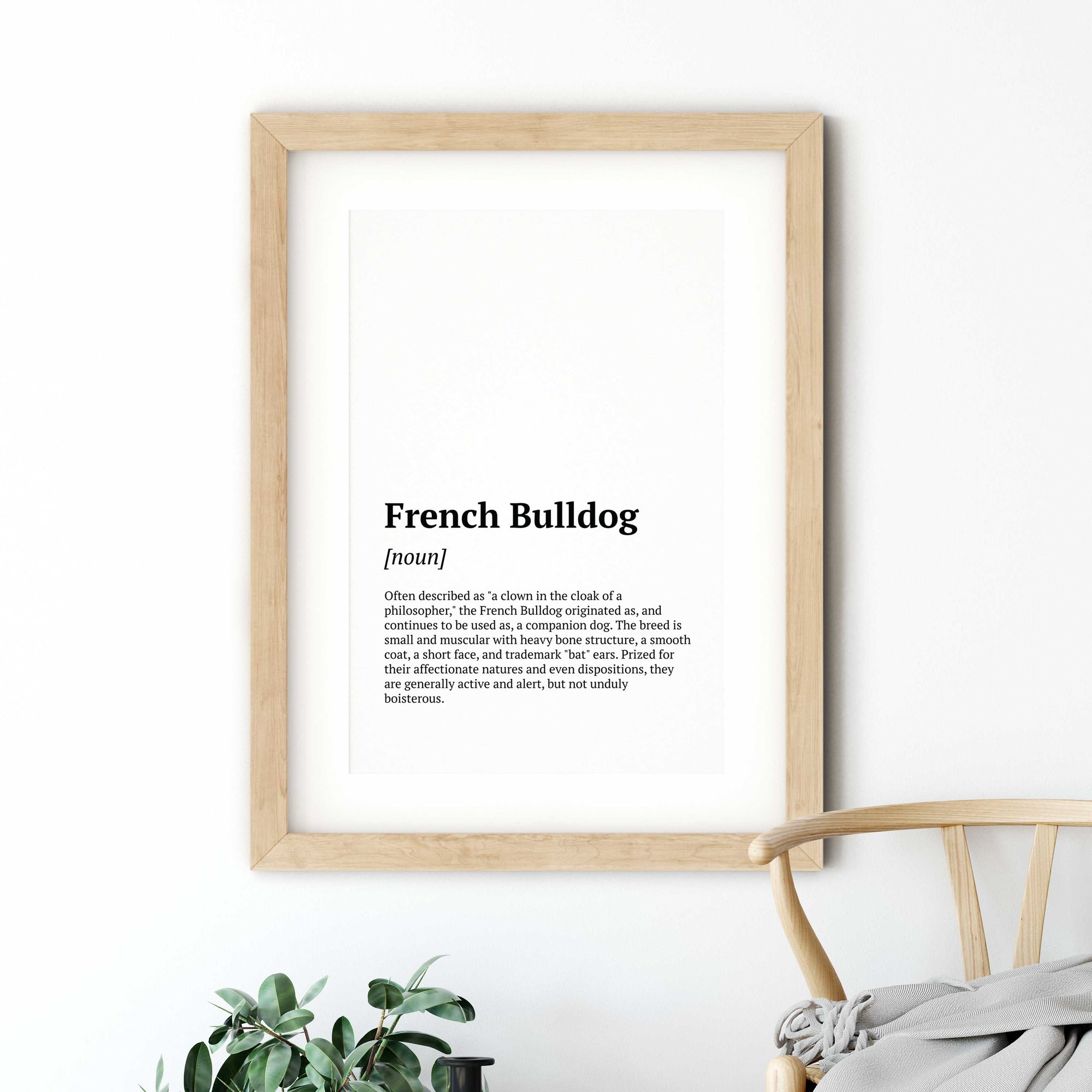 French Bulldog Definition Poster